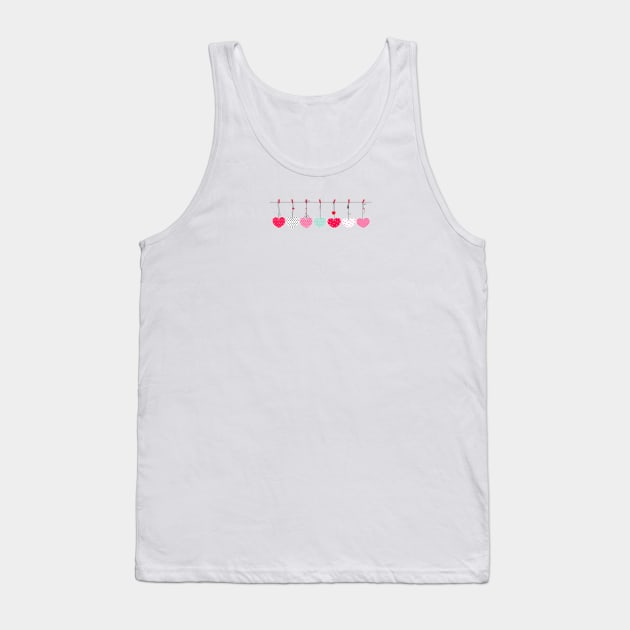 hanging love Valentine's retro hearts Tank Top by GULSENGUNEL